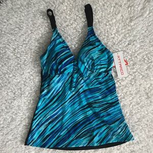 Swimming shirt Top Blue and Black Size Small